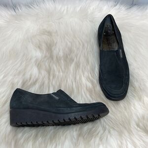 Mephisto AirJet Black Suede Slip On Flats Sz 6